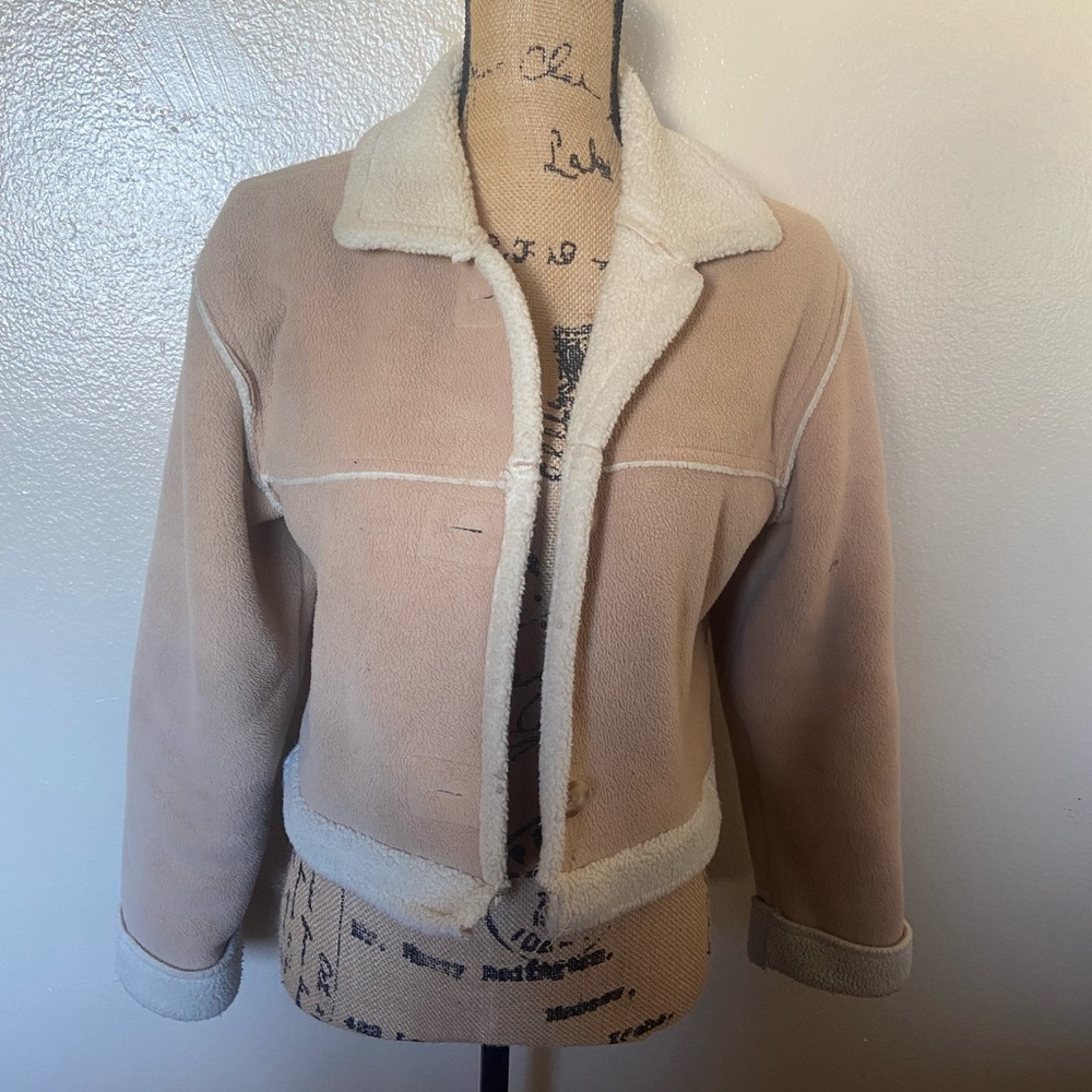 Warm teddy button up jacket